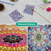 Suksadum - Juego de 34 herramientas de punteado de mandala para niños y adultos, suministros de arte y manualidades para pintar rocas, dibujo de mandela, puntos de uñas - Arteztik
