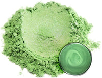 Pigmento en polvo de Mica "té verde" (1.76 oz), aditivo multiusos para manualidades y manualidades, carpintería, bombas de baño naturales, resina, pintura, epoxi, jabón, esmalte de uñas, bálsamo de labios (té verde, 1.76 oz). - Arteztik
