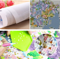 Kit de pintura de diamante 5D DIY para adultos, granmp Full Drill Crystal Rhinestone Painting Kit Diamond Cross Stitch Paint by Number Kits Rhinestone Embroidery para Home Wall Decoración Castle, 11.8"x17.7" - Arteztik
