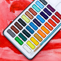 Bianyo - Juego de 30 acuarelas de acuarela, 8 acuarelas, 1 acuarela, paleta de pinceles para pintura de artistas, colorear - Arteztik
