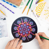 Mandala Dotting Tools Set – PGFUN 49 piezas Kit de pintura de puntos con herramientas de punto, bolígrafo de bola, bandeja de pintura y cepillos para pintura de rocas, colorear, arte de uñas, dibujo y dibujo - Arteztik
