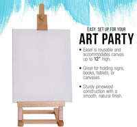U.S. Art Supply - Caballete de estudio con marco en H de madera, 16.0 in, caballete ajustable para pintura y exhibición de madera de haya de hasta 12.0 in, soporte portátil resistente para mesa de trabajo de escritorio - Arteztik
