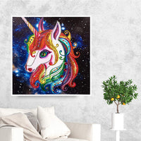 Diamond for Kids - Kit de pintura de diamante para niños, diseño de unicornio con diamantes para dormitorio infantil, 11.8 x 11.8 in - Arteztik
