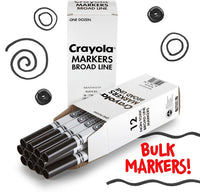 Crayola 12 unidades marcadores a granel originales negros - Arteztik
