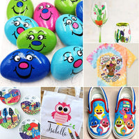 Emooqi - Juego de rotuladores de pintura acrílica, 12 colores, impermeables, para pintura de roca, proyectos de manualidades, cerámica, vidrio, lienzo, taza, metal, madera, huevo de Pascua - Arteztik
