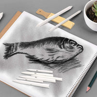 19 accesorios para bocetos, herramientas de dibujo de bocetos, incluyendo broches de mezcla, tortillas y sacapuntas de papel de lija para dibujo de estudiante - Arteztik

