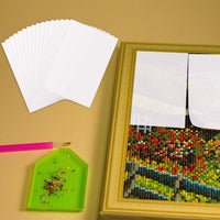 100 piezas de papel de liberación de papel de doble cara antiadherente para pintura de diamantes, 5.9 x 3.9 in - Arteztik
