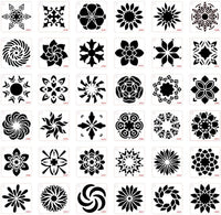 Juego de 36 herramientas de punteado de mandala para pintar, 36 unidades de plantillas de mandala con lunares - Arteztik
