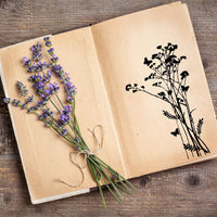 Outus 6 hojas de sellos transparentes de silicona para hacer tarjetas con diseño de girasol, diente de león, lavanda, tulipanes, flores y hojas para hacer tarjetas y álbumes de recortes - Arteztik
