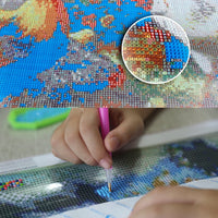 Kit de pintura de diamante para adultos, 5D, para bricolaje, taladro, cristal, diamantes de imitación, bordado, punto de cruz, manualidades, lienzo, decoración de pared - Arteztik
