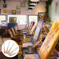 Juego de 5 paletas de cuchillos para pintura acrílica con mango de madera, suministros de pintura, paleta de cuchillos, herramientas para pintura al óleo, lienzo - Arteztik
