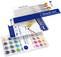 Juego de acuarela para tartas, 36 acuarelas, 7 pinceles de pintura y 12 hojas de acuarela. Este juego de acuarelas es ideal para niños y artistas principiantes. El juego de arte perfecto. - Arteztik
