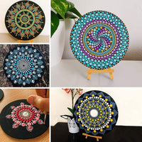 31 piezas Mandala Dotting Kit de herramientas con 3 Negro Cartón, Mandala Stencil Ball Stylus Paint Tray para Pintura Rocas, Mandella Arte y Dibujo - Arteztik
