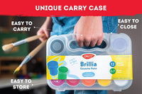 Pintura lavable para niños Daco Brillia, no tóxica, juego de 12 unidades (0,7 oz/tarro), suministros escolares para artes y manualidades - Arteztik
