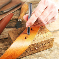12 Pieces Leather Hole Punch Cutter 0.5 mm to 5 mm Leather Hollow Punch Working Tools Leather Edge Skiving DIY Craft Tool for Leather Belt Watch Bands Carving - Arteztik
