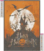 MXJSUA - Kit de pintura de diamante 5D para decoración de pared, 11.8 x 15.7 in, diseño de murciélago de Halloween - Arteztik
