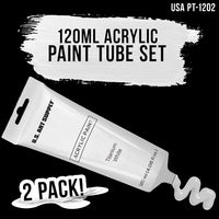 Twin-Pack-U.S. Art Supply - Tubo de pintura acrílica (4.1 fl oz, 2 unidades), color blanco - Arteztik
