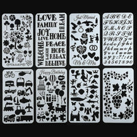 Juego de 400 plantillas de letras del alfabeto para arte y manualidades, tarjetas de Navidad, pintura facial, escritura de diario de balas, dibujo de garabatos, decoración de tela de madera de cristal de roca – plantilla reutilizable 20 hojas de 3.9 x 7.1 - Arteztik
