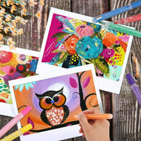 Emooqi - Juego de rotuladores de pintura acrílica, 12 colores, impermeables, para pintura de roca, proyectos de manualidades, cerámica, vidrio, lienzo, taza, metal, madera, huevo de Pascua - Arteztik
