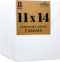 Milo Lienzo de artista estirado | 11.0 x 13.8 in | Paquete de 8 - Arteztik
