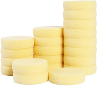 Esponjas sintéticas redondas para pintura y manualidades (3.5 x 1.0 in, amarillo claro, 20 unidades) - Arteztik
