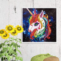Diamond for Kids - Kit de pintura de diamante para niños, diseño de unicornio con diamantes para dormitorio infantil, 11.8 x 11.8 in - Arteztik
