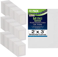 US Art Supply 2" x 3" Mini Profesional preparado lona (1-Pack de 12-mini Lienzos) - Arteztik
