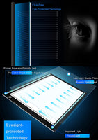 A4 ultra delgado portátil caja de luz LED trazador USB cable de alimentación regulable alto brillo LED Artcraft Tracing Light Pad caja de luz para artistas dibujo dibujo animación - Arteztik
