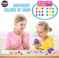 Kit de fabricación de jabón para niños, kit de ciencia FunKidz para hacer tu propio jabón con purpurina de cristal colorido con suministros para hacer jabón para niñas a partir de 6 años y más, kits de manualidades ideales para regalos para fiestas de cum - Arteztik
