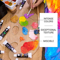 Zenacolor - Juego de 80 tubos de pintura acrílica de 0.4 fl oz para adultos y niños, pintura sobre lienzos, rocas de río, vidrio, madera, tela, cerámica - Arteztik
