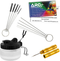 Master Airbrush Miniestuche de 5 piezas de cepillos de limpieza, pistola de spray, atomizador, equipo de cepillo de nailon de precisión de 3.5 pulgadas, incluye un manual (idioma español no garantizado) - Arteztik
