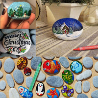 Bolígrafos de pintura acrílica para pintura de rocas, cerámica, vidrio, madera, tela, lienzo, tazas, suministros para manualidades de bricolaje, álbumes de recortes, tarjetas. Juego de rotuladores acrílicos - Arteztik
