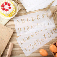 Plantillas reutilizables para tartas con diseño de caligrafía, 8 piezas, con anillo abierto de metal, para decoración de aerógrafo, arte y manualidades - Arteztik
