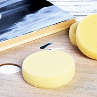 Esponjas sintéticas redondas para pintura y manualidades (3.5 x 1.0 in, amarillo claro, 20 unidades) - Arteztik
