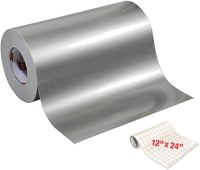 ORACAL 651 Vinilo adhesivo metálico plateado brillante para manualidades de 12.0 x 6.0 in, incluye rollo de papel transparente - Arteztik
