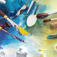 Juego de 7 cuchillos de pintura, rascador de mezcla de acero inoxidable, paleta de cuchillos para suministros de pintura al óleo - Arteztik
