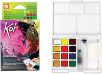 Sakura Set de bolsillo Koi acuarela, 12 colores - Arteztik
