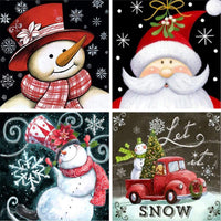 Kit de pintura con diamantes de imitación de diamantes de imitación, para adultos y principiantes, 9.8 x 9.8 in (pinturas de diamantes de Navidad) - Arteztik
