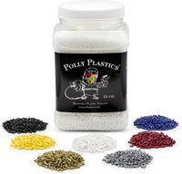 Polly plásticos – Canillera y color Pellet Kit de plástico. 35 oz. Moldable de plástico. Azul, Rojo, Amarillo, Negro, Blanco, Oro, Plata. Idea Booklet & gráfico de color incluido. - Arteztik
