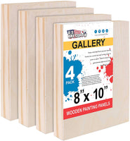 U.S. Art Supply - Tableros de madera de abedul, 16.0 x 20.0 in, base de 1.5 in de profundidad (paquete de 2) lienzos de pared de madera para artistas – Pintura de medios mixtos, acrílico, aceite, etc. - Arteztik
