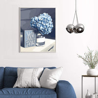 Likeyfactory - Kit de pintura por números para adultos y niños sobre lienzo con pinceles de pintura acrílica de color para dibujar DIY, pintura de calidad prémium, flores Bigleaf Hydrangea 16 x 20 pulgadas - Arteztik
