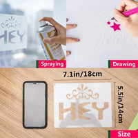 EVGLOW - Plantilla de 9 plantillas de Navidad, reutilizables, lavables y reutilizables para decoraciones de Navidad, tarjetas de felicitación, álbumes, álbumes de recortes, cuaderno, diario, arte de pared, etc. - Arteztik
