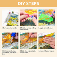 Chrider DIY 5D Kit de pintura de diamante por número para adultos, perforación completa de diamantes de imitación de cristal para bordar cuadros de punto de cruz arte para decoración de pared del hogar Sunset paisaje barco 12"x 16" - Arteztik
