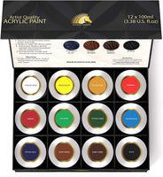 MyArtscape - Juego de pinturas acrílicas (12 botellas de 3.4 fl oz) - Arteztik
