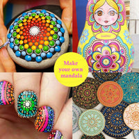 GORNORVA 33 piezas Mandala Dotting Herramientas Stencil Mandala Painting Tool Kits Cepillos bandeja de pintura pinceles para Rock Painting Coloring Drawing y Drafting Art Supplies - Arteztik
