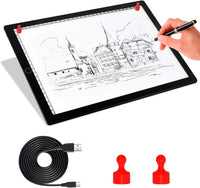 Tablero de luz A4 portátil de trazado caja de luz magnética de dibujo tablero de luz de dibujo caja de luz para trazar Bloc de dibujo de luz de la almohadilla de dibujo de la luz de la mesa de crickut Light Pad tableta de luz para trazar, bocetos - Arteztik
