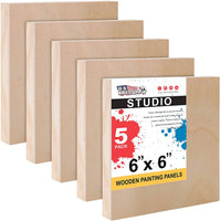U.S. Art Supply - Tableros de madera de abedul de 10.0 in x 10.0 in de profundidad (4 unidades) - Lienzo de pared de madera para artista, pintura de medios mixtos, acrílico, aceite, acuarela, encáustico - Arteztik
