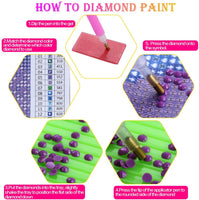 Artoree DIY 5D Kit de pintura de diamante por número para adulto, taladro completo diamante bordado Dotz Kit decoración de pared del hogar - Arteztik
