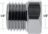 Master Airbrush marca 1/4" BSP macho a 1/8" BSP hembra Fitting adaptador de conversión, conector para mangueras de aerógrafo y Compresores - Arteztik
