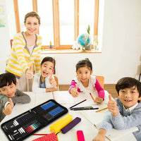 Lápices de dibujo para dibujo, 41 lápices de dibujo, lápices de colores, juego de arte con herramienta de dibujo en estuche con cremallera emergente, regalo perfecto para principiantes, niños o cualquier artista aspirante. - Arteztik
